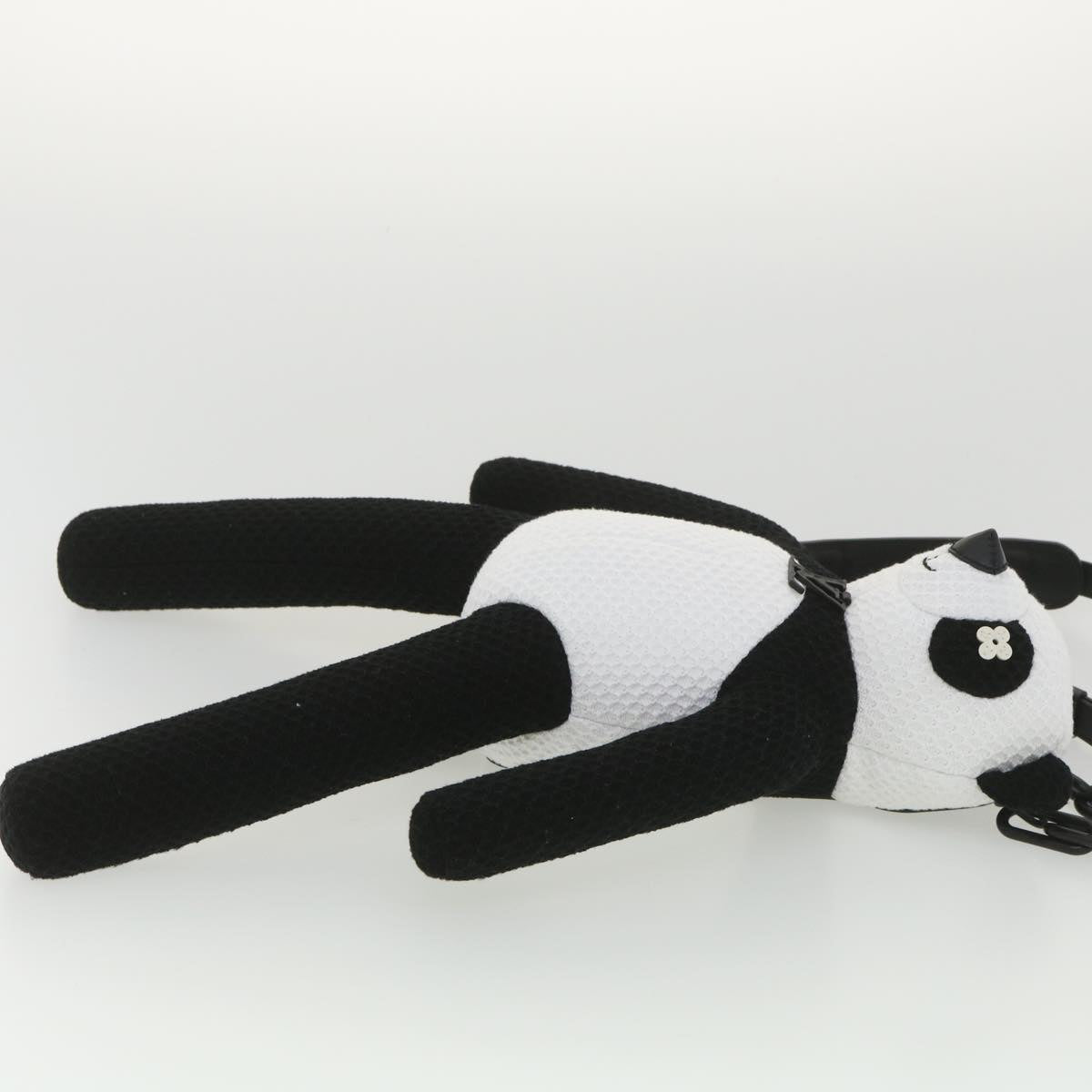 LOUIS VUITTON LV Friend Panda Bear Shoulder Bag cotton Black White M57414 37880A