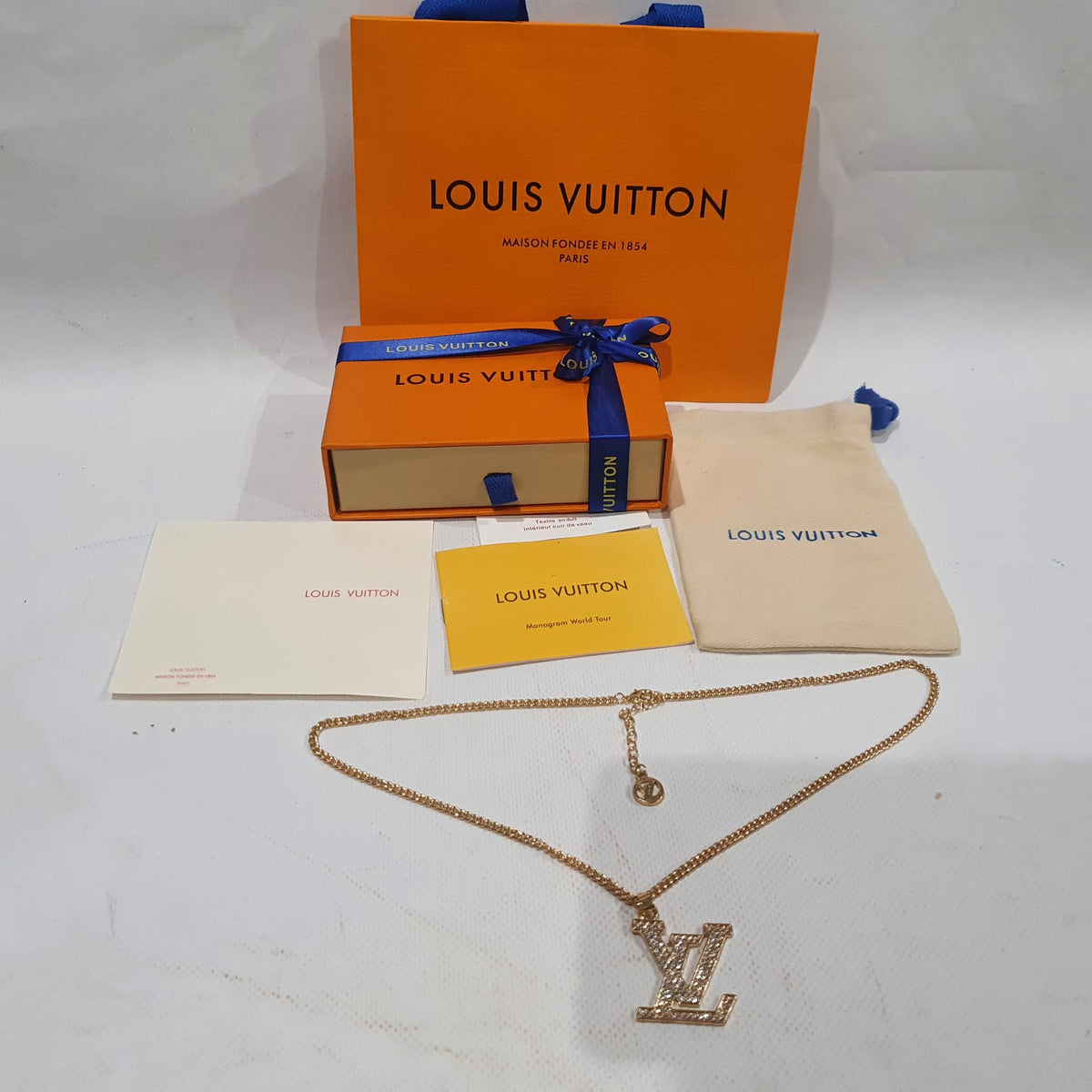 Louis  Vuitton Necklace, Earrings and Brooch Set