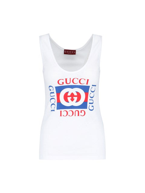 Gucci Women Logo Print Tank Top