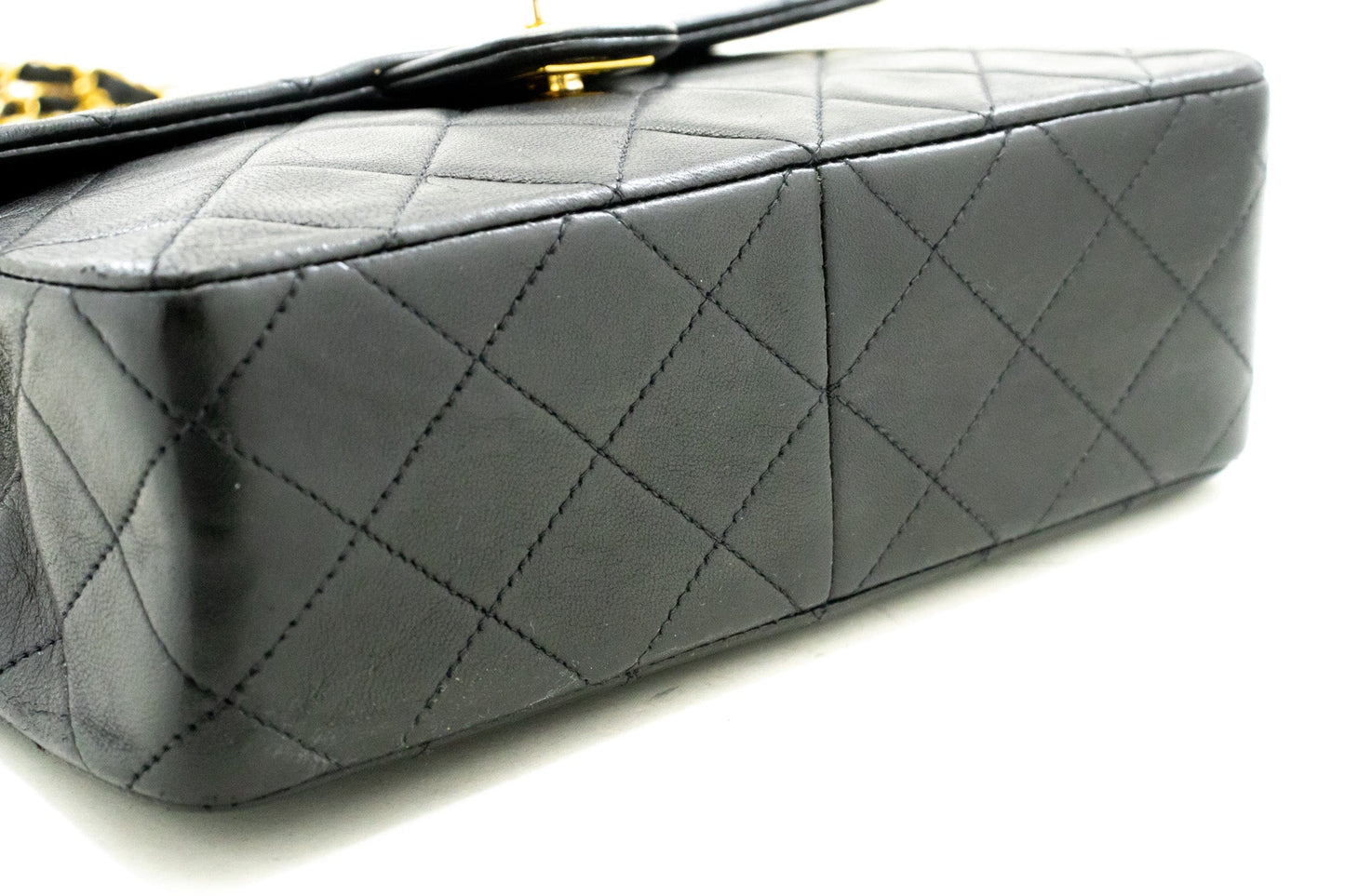 Top Quality Chanel Mini Square Small Chain Shoulder Bag Crossbody Black Lamb