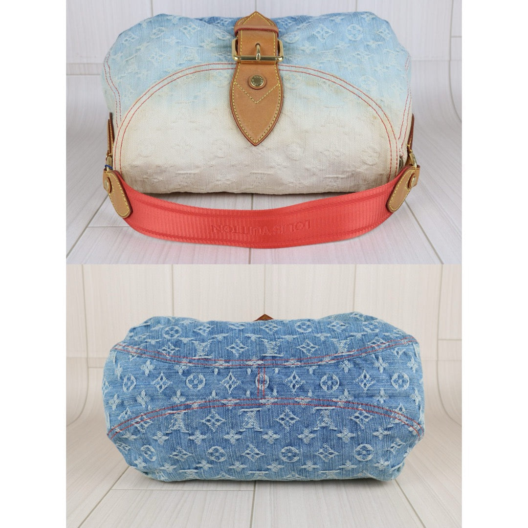 Good ( Rank AB) ｜  LV Monogram Denim  Sunshine Blue Ombre Shoulder Bag  ｜B25012209