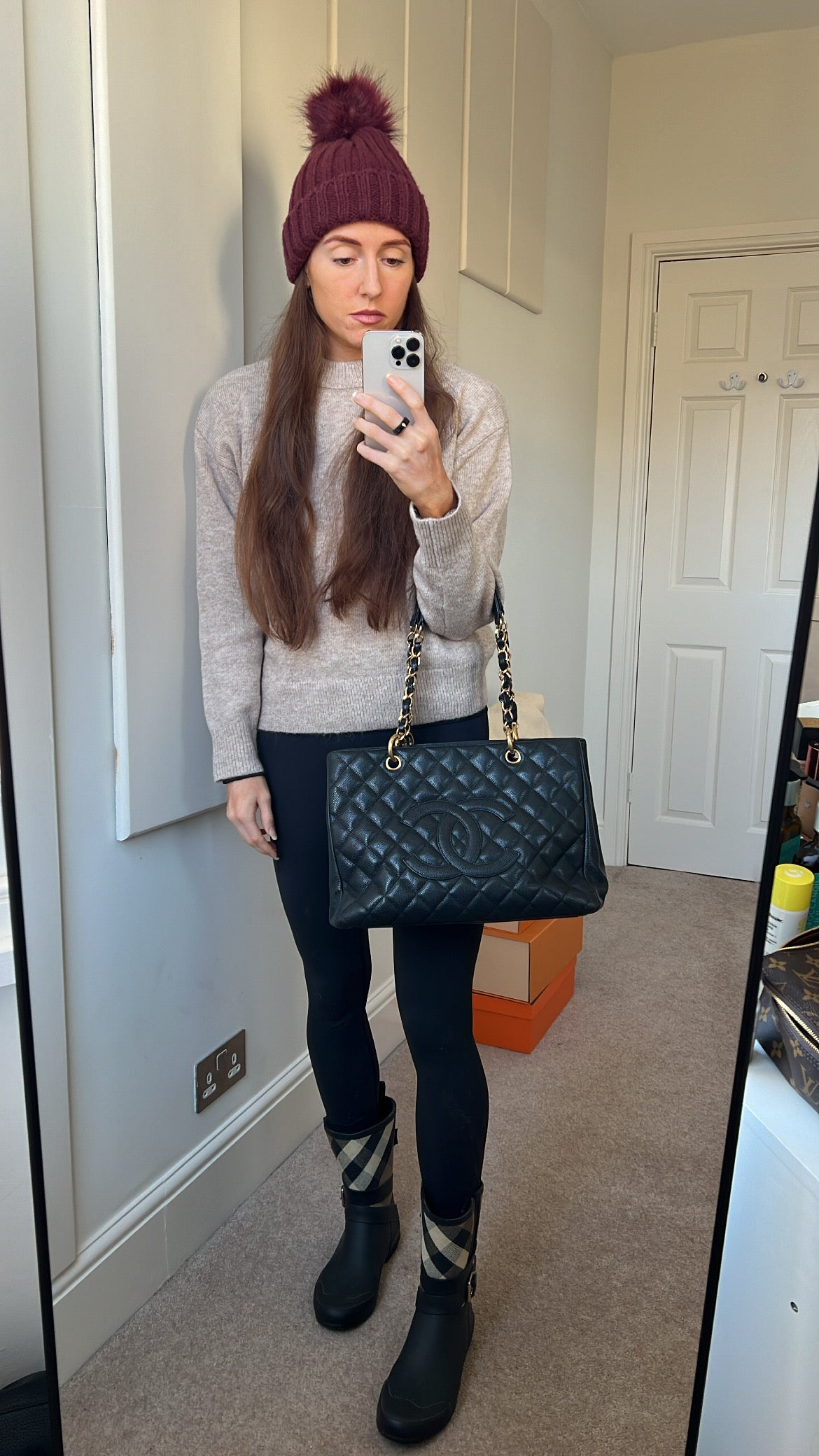 Chanel Black Caviar Grand Shopper Tote