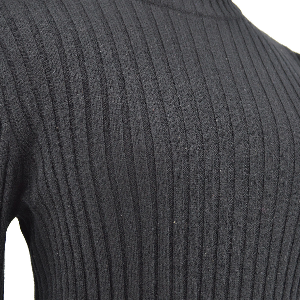 Chanel 1996 logo-patch ribbed cashmere jumper #40