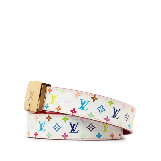 Louis Vuitton Monogram Multicolor Sanctuary Carré Belt M9682 Bronze Multicolor G PVC Leather  Louis Vuitton