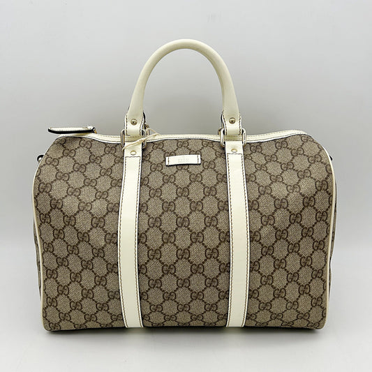 GUCCI GG Plus Monogram Medium Joy Boston Off White BMTRQ