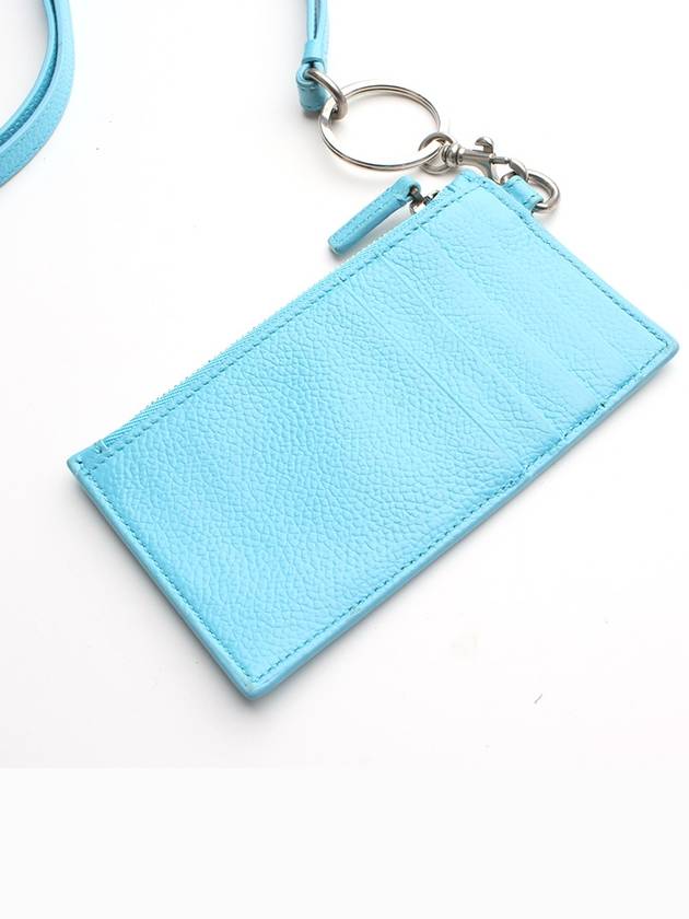 Luxury Balenciaga  Light blue card wallet