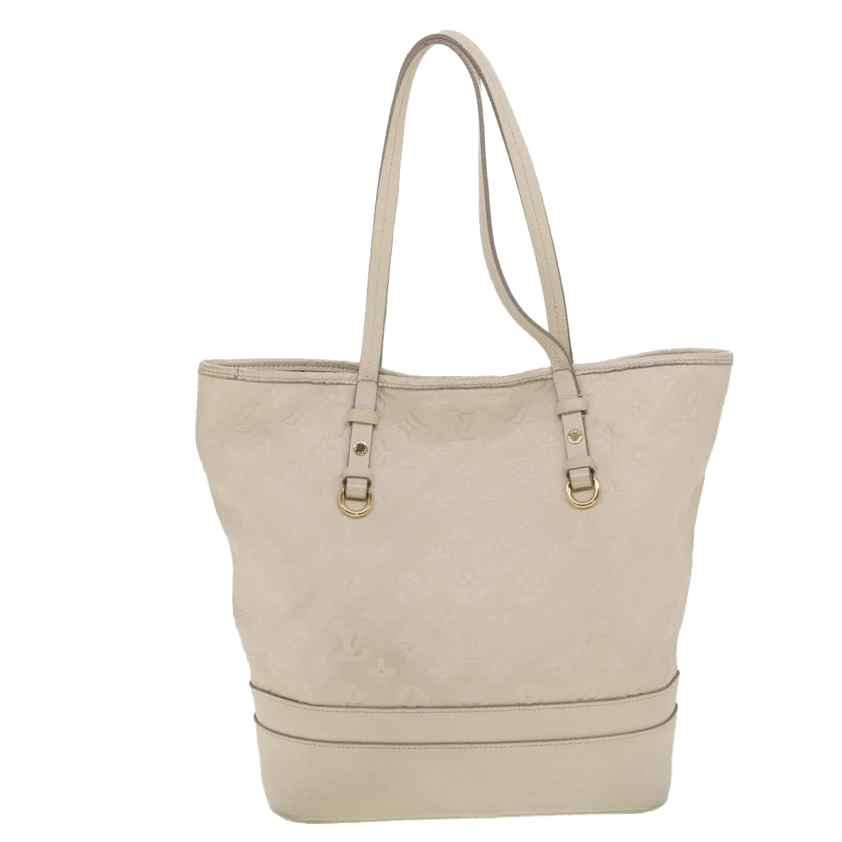 LOUIS VUITTON Monogram Empreinte Citadine PM Tote Bag White M40554 LV Auth 38090