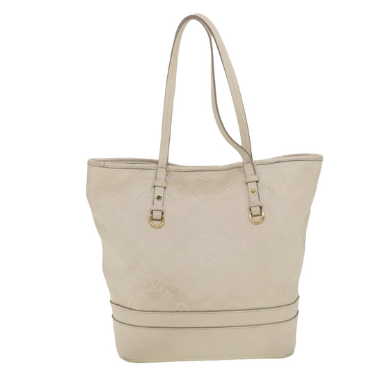 LOUIS VUITTON Monogram Empreinte Citadine PM Tote Bag White M40554 LV Auth 38090
