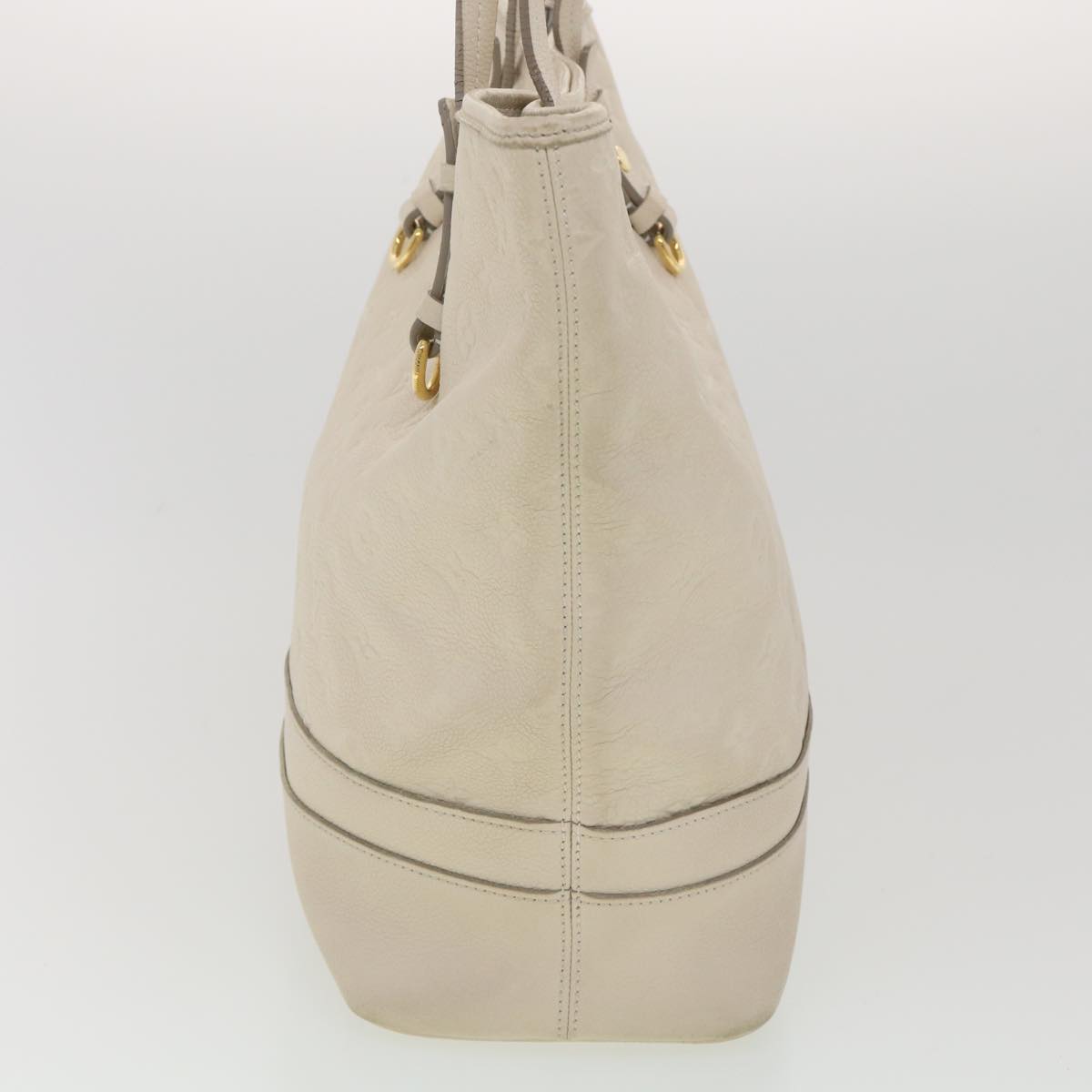 LOUIS VUITTON Monogram Empreinte Citadine PM Tote Bag White M40554 LV Auth 38090