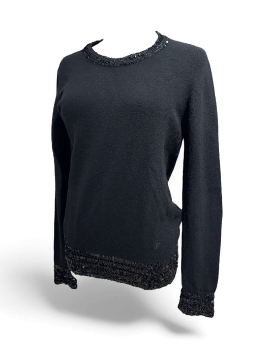 Chanel - Pull noir pailette TM