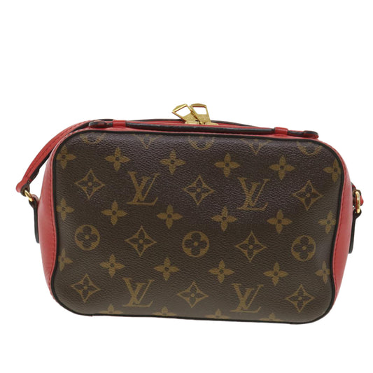 LOUIS VUITTON Monogram Saintonge Shoulder Bag Red M43556 LV Auth 38215