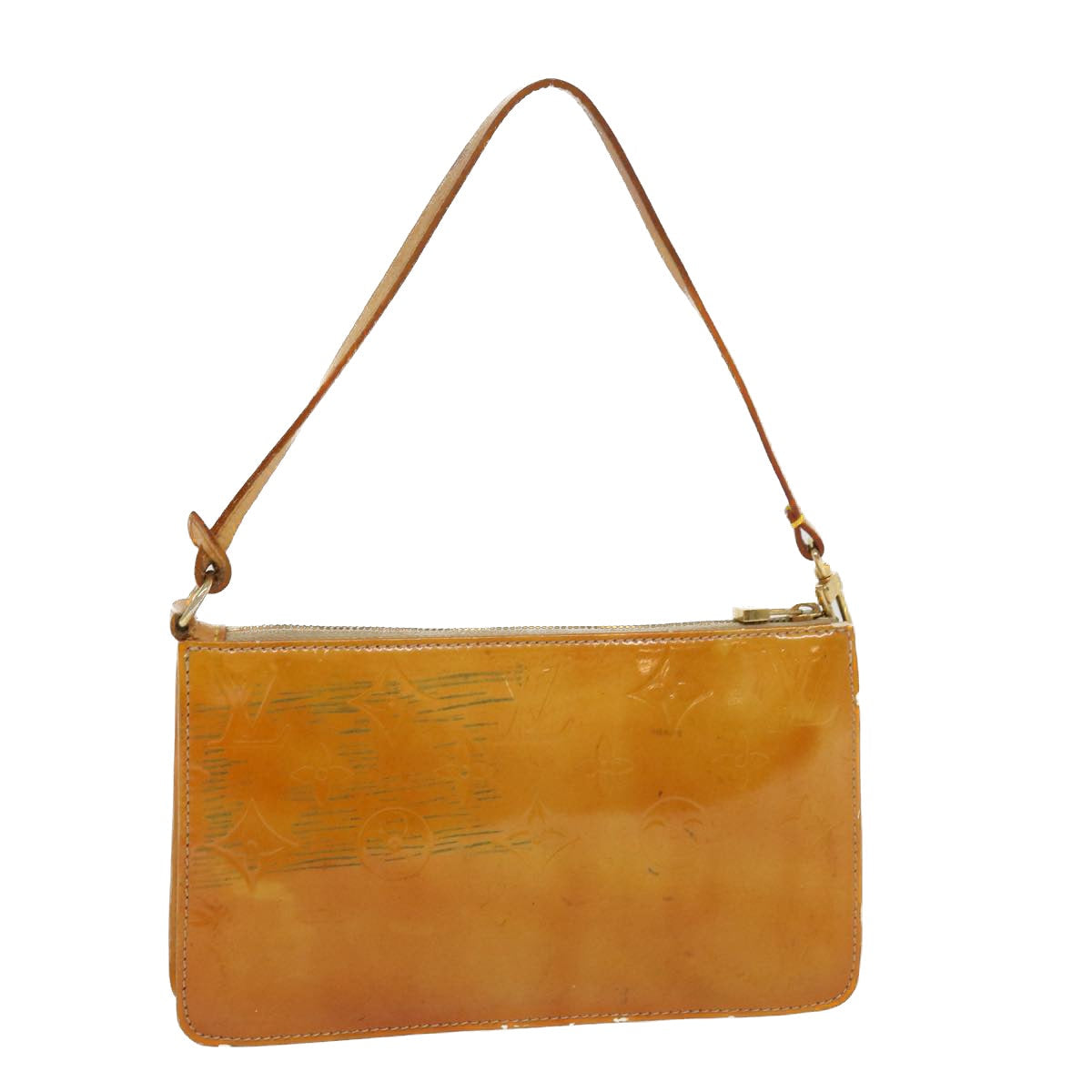 LOUIS VUITTON Monogram Vernis Lexington Accessory Pouch Beige M91010 Auth 38448
