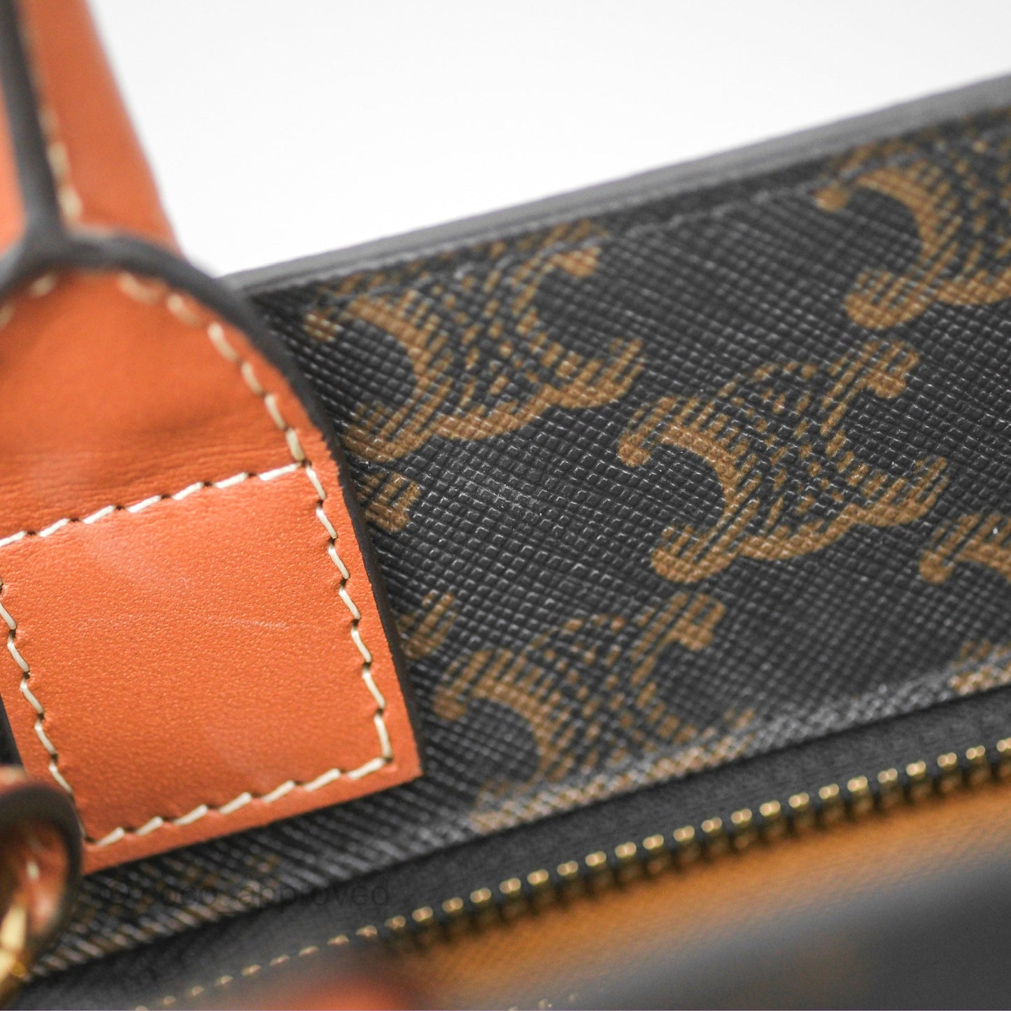 Celine Small Vertical Cabas Tote Triomphe Canvas Tan