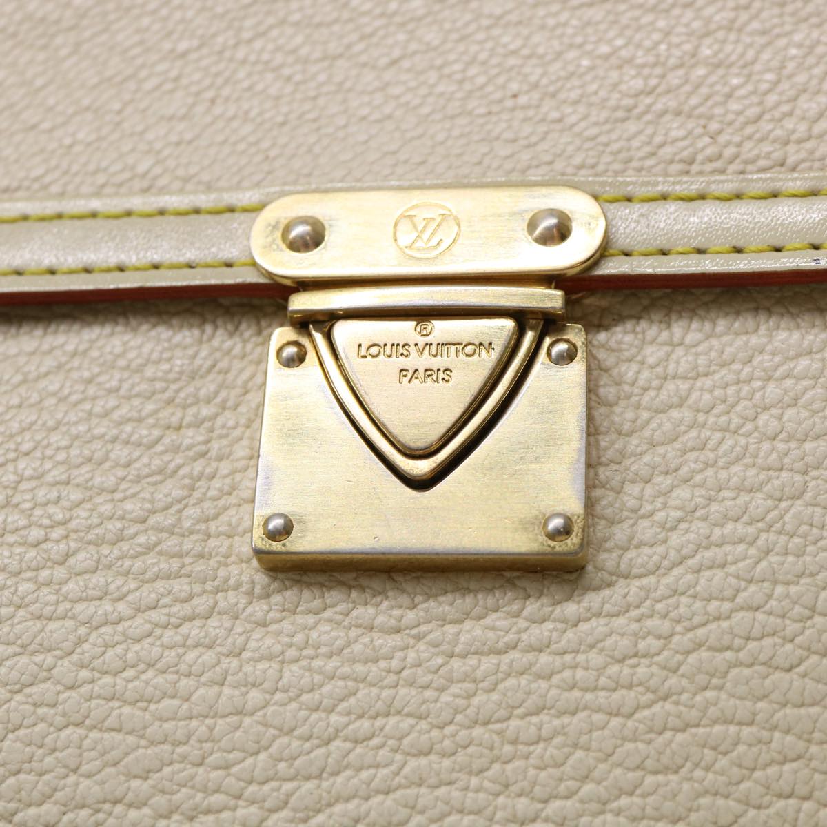 LOUIS VUITTON Suhari Anseparable GM Pouch White M91941 LV Auth 38578