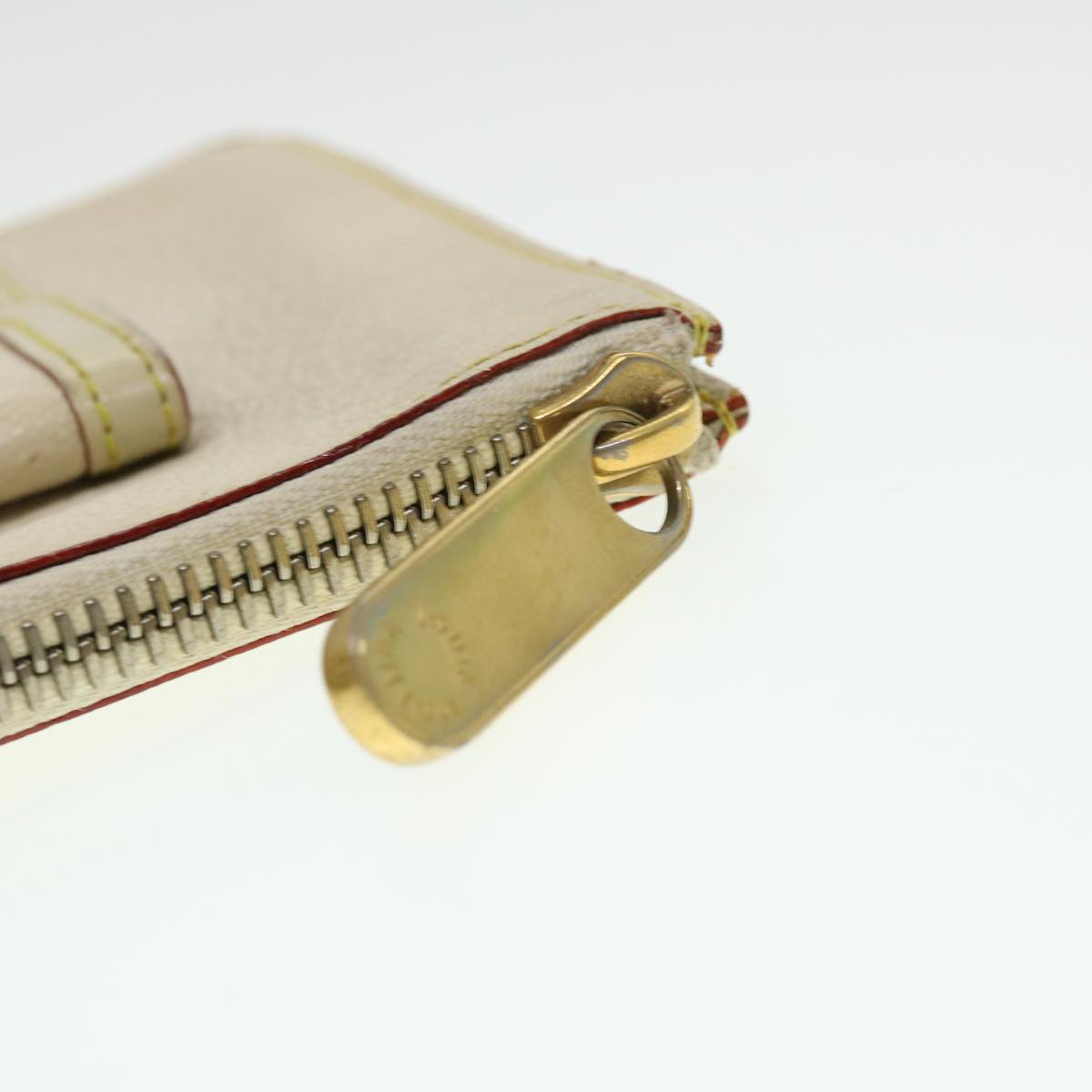 LOUIS VUITTON Suhari Anseparable GM Pouch White M91941 LV Auth 38578