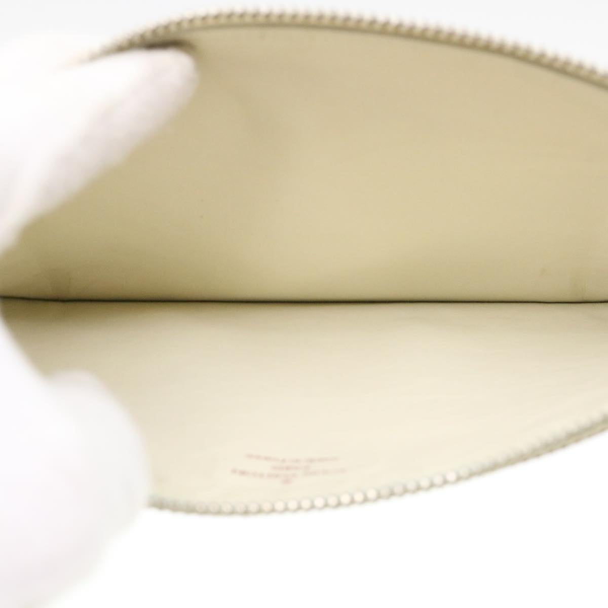 LOUIS VUITTON Suhari Anseparable GM Pouch White M91941 LV Auth 38578