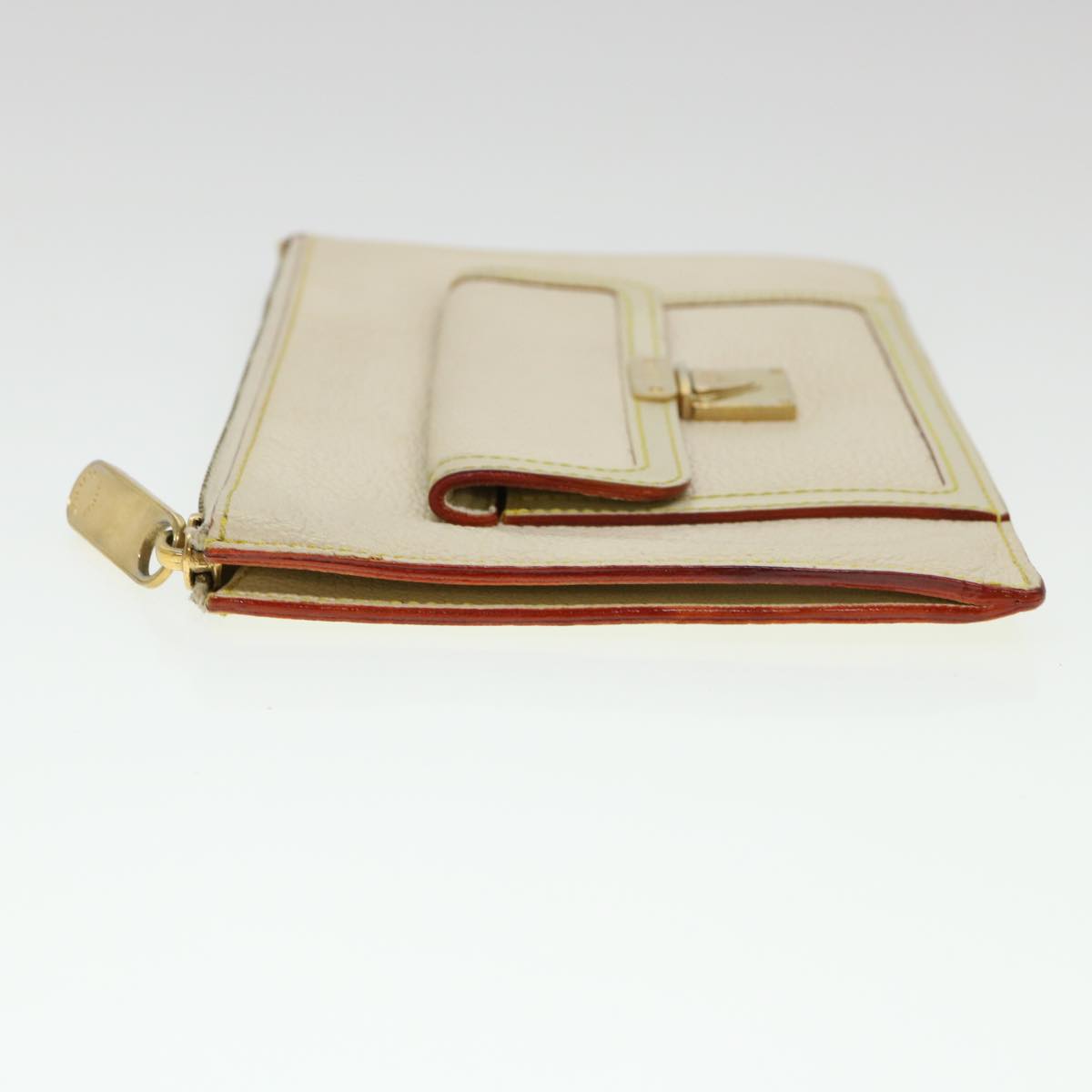 LOUIS VUITTON Suhari Anseparable GM Pouch White M91941 LV Auth 38578