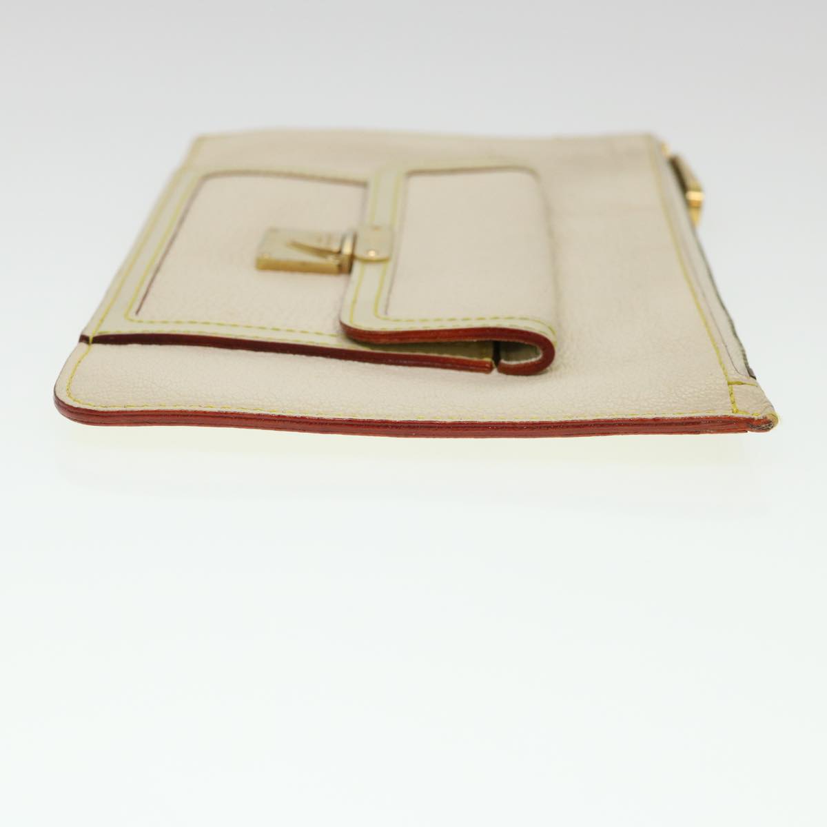 LOUIS VUITTON Suhari Anseparable GM Pouch White M91941 LV Auth 38578