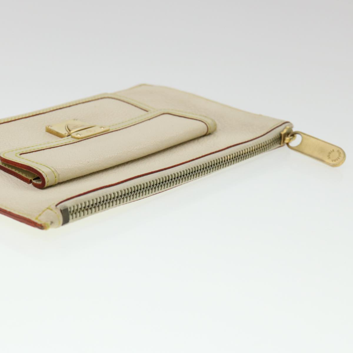 LOUIS VUITTON Suhari Anseparable GM Pouch White M91941 LV Auth 38578