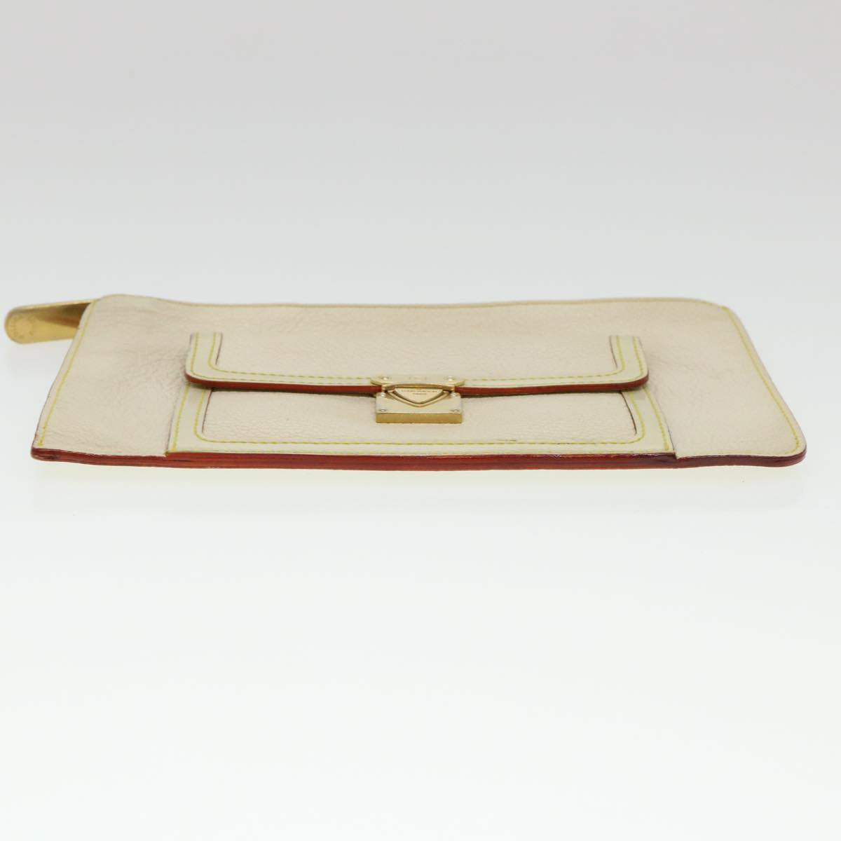 LOUIS VUITTON Suhari Anseparable GM Pouch White M91941 LV Auth 38578