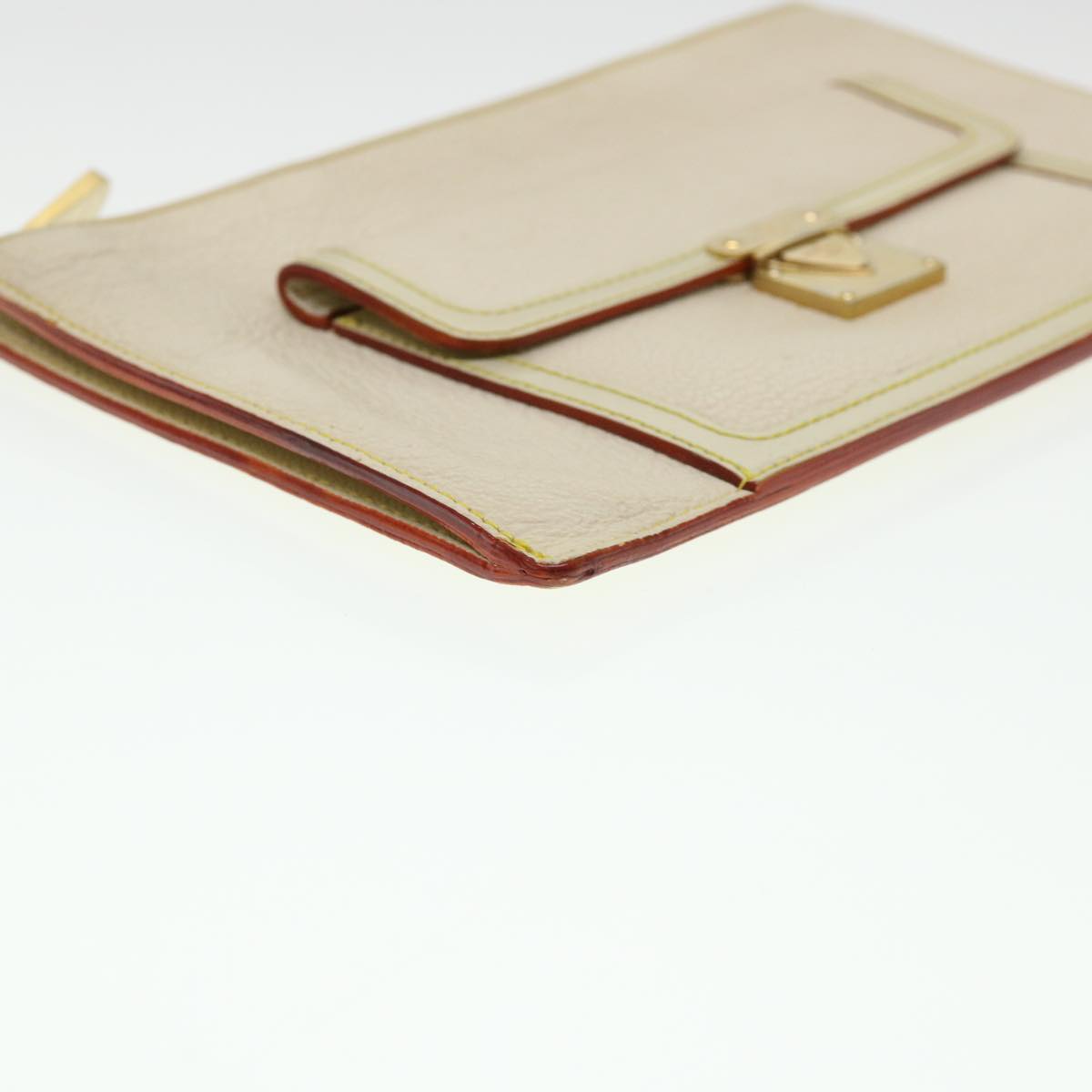 LOUIS VUITTON Suhari Anseparable GM Pouch White M91941 LV Auth 38578
