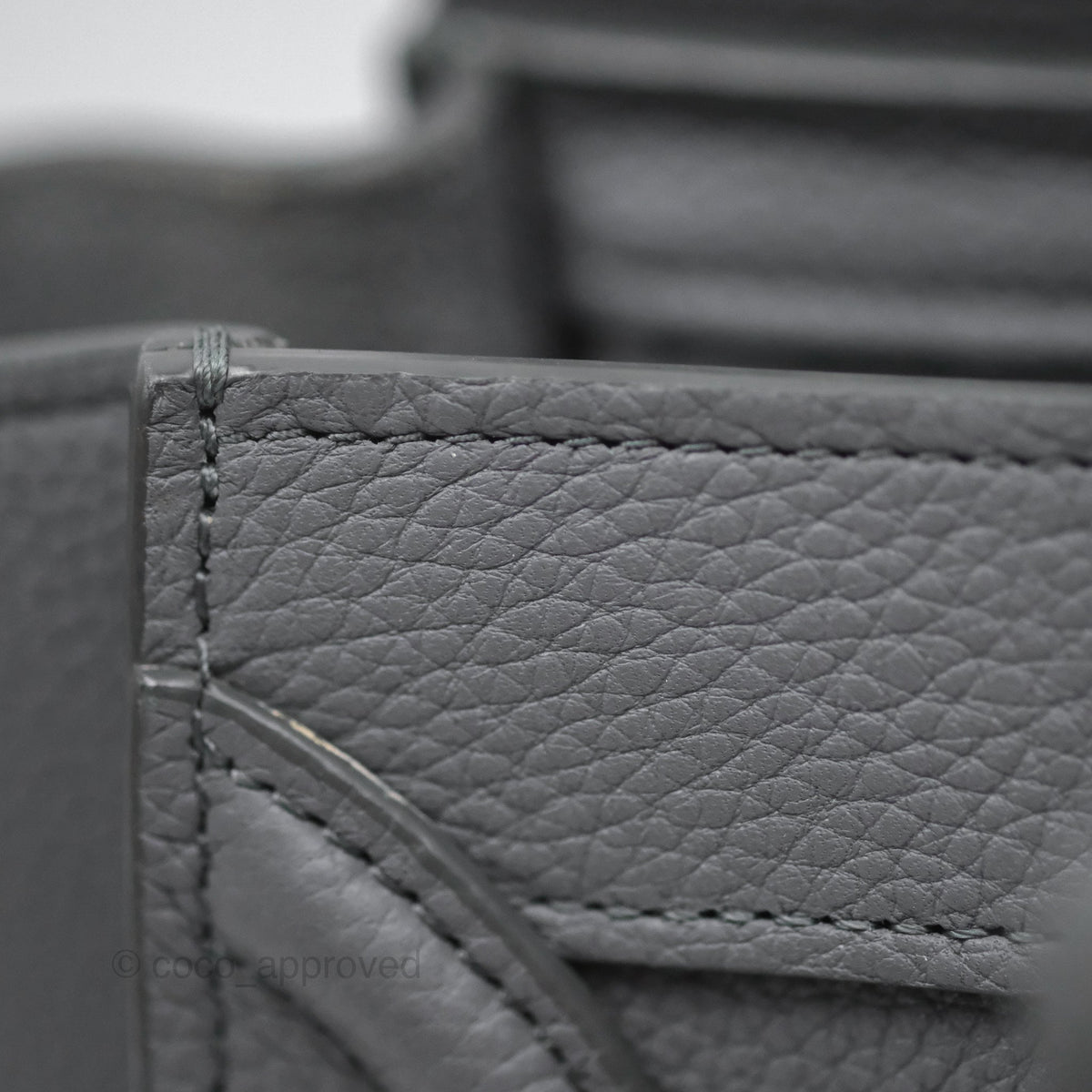 Celine Nano Luggage Bag Grey Drummed Calfskin