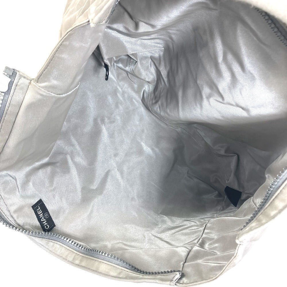 CHANEL Tote Bag rubber Gray type Shoulder logo Women Used