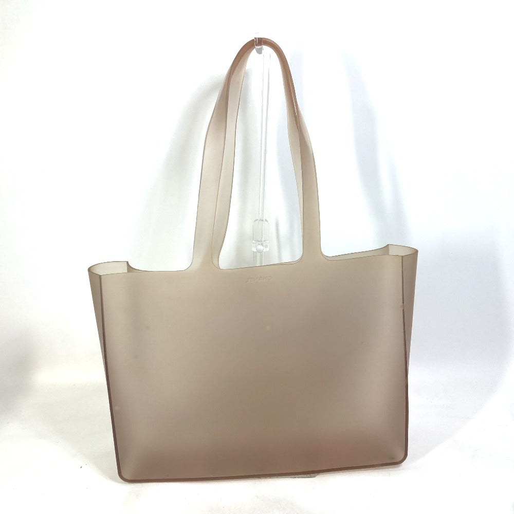 CHANEL Tote Bag rubber Gray type Shoulder logo Women Used
