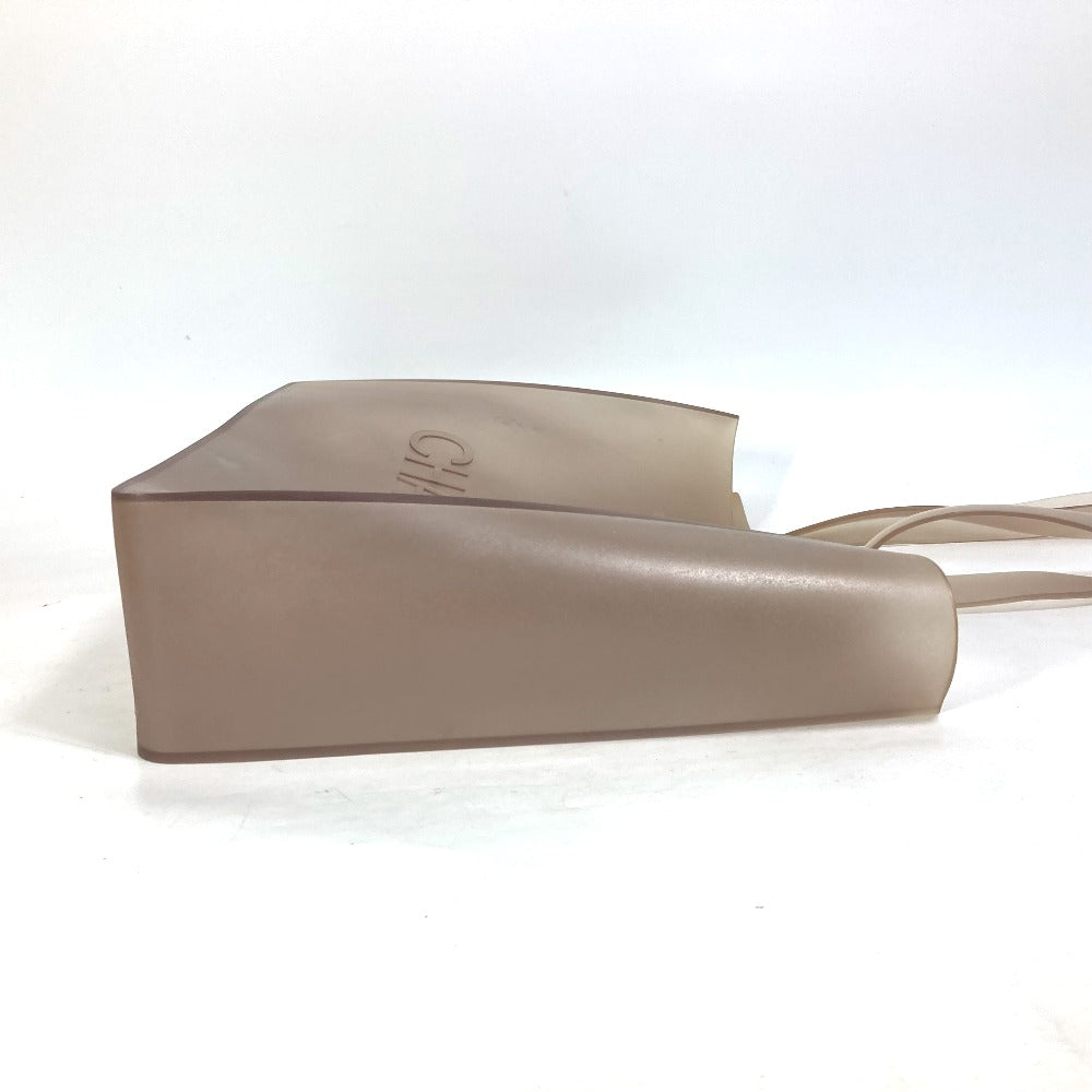 CHANEL Tote Bag rubber Gray type Shoulder logo Women Used