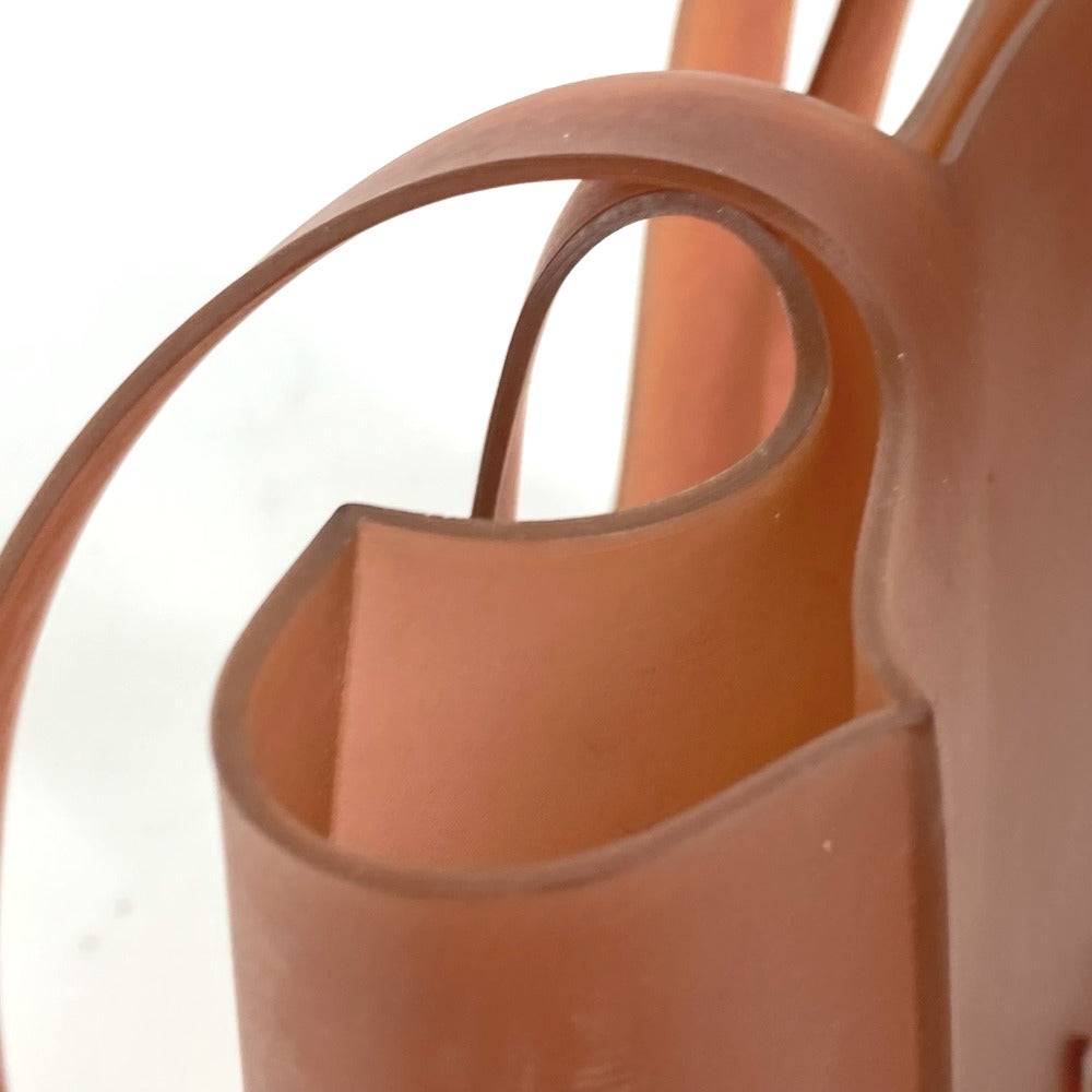 CHANEL Tote Bag rubber Brown logo