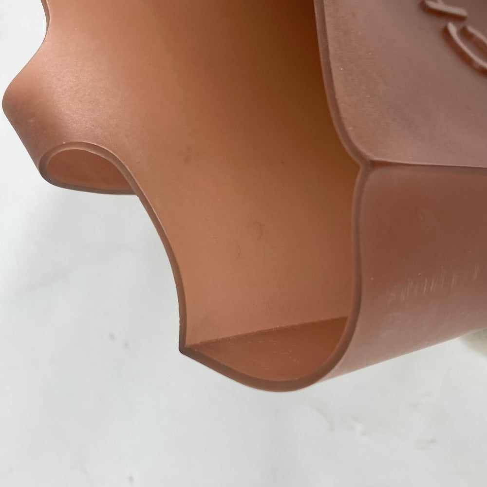 CHANEL Tote Bag rubber Brown logo