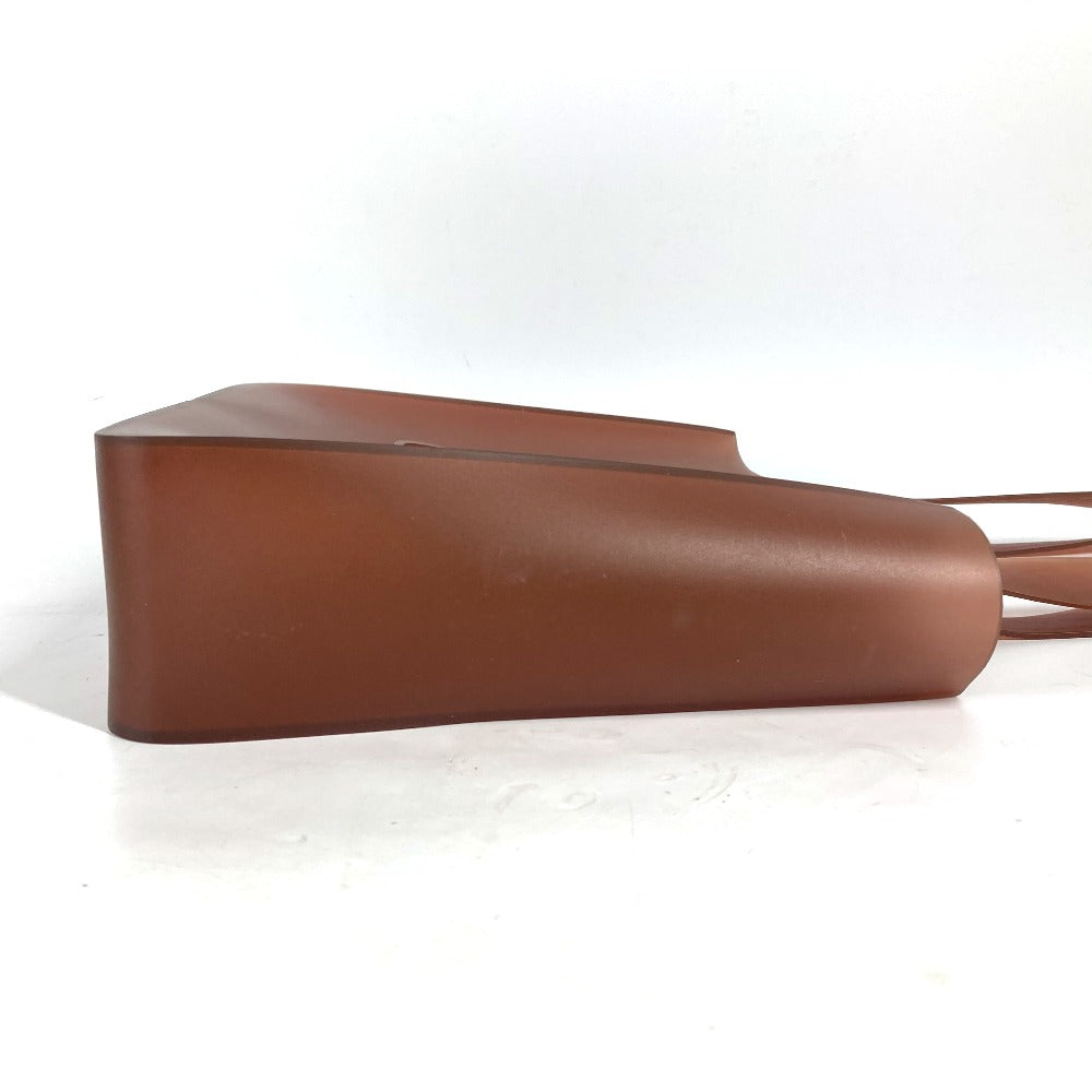 CHANEL Tote Bag rubber Brown logo