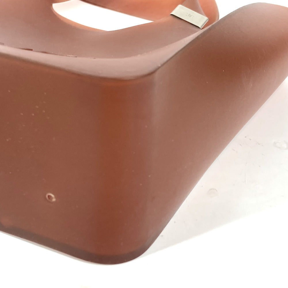 CHANEL Tote Bag rubber Brown logo