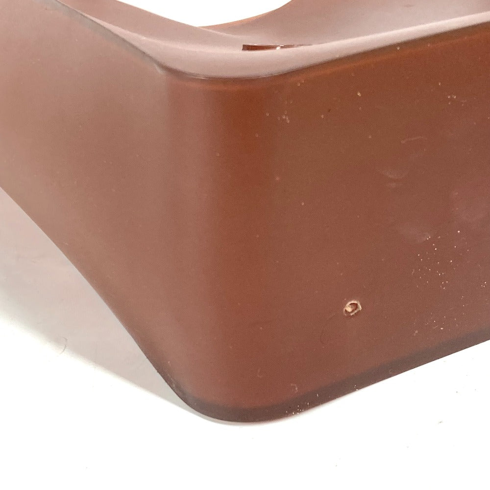 CHANEL Tote Bag rubber Brown logo