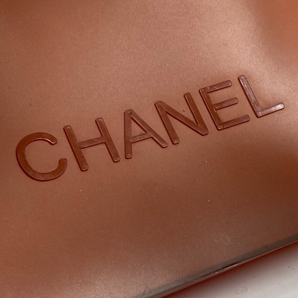 CHANEL Tote Bag rubber Brown logo