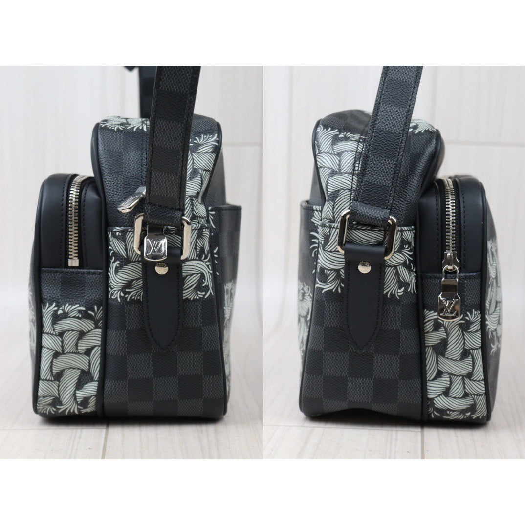 Good ( Rank AB)｜  LV Limited Edition Damier Graphite Christopher Nemeth Nile PM Shoulder Bag  ｜P24071108