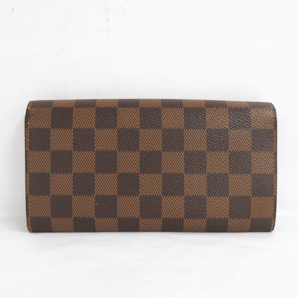 Louis Vuitton Portefolio Sarah N61734 Damie Evene Flap Long Wallet Brown  Style Leather  Mens