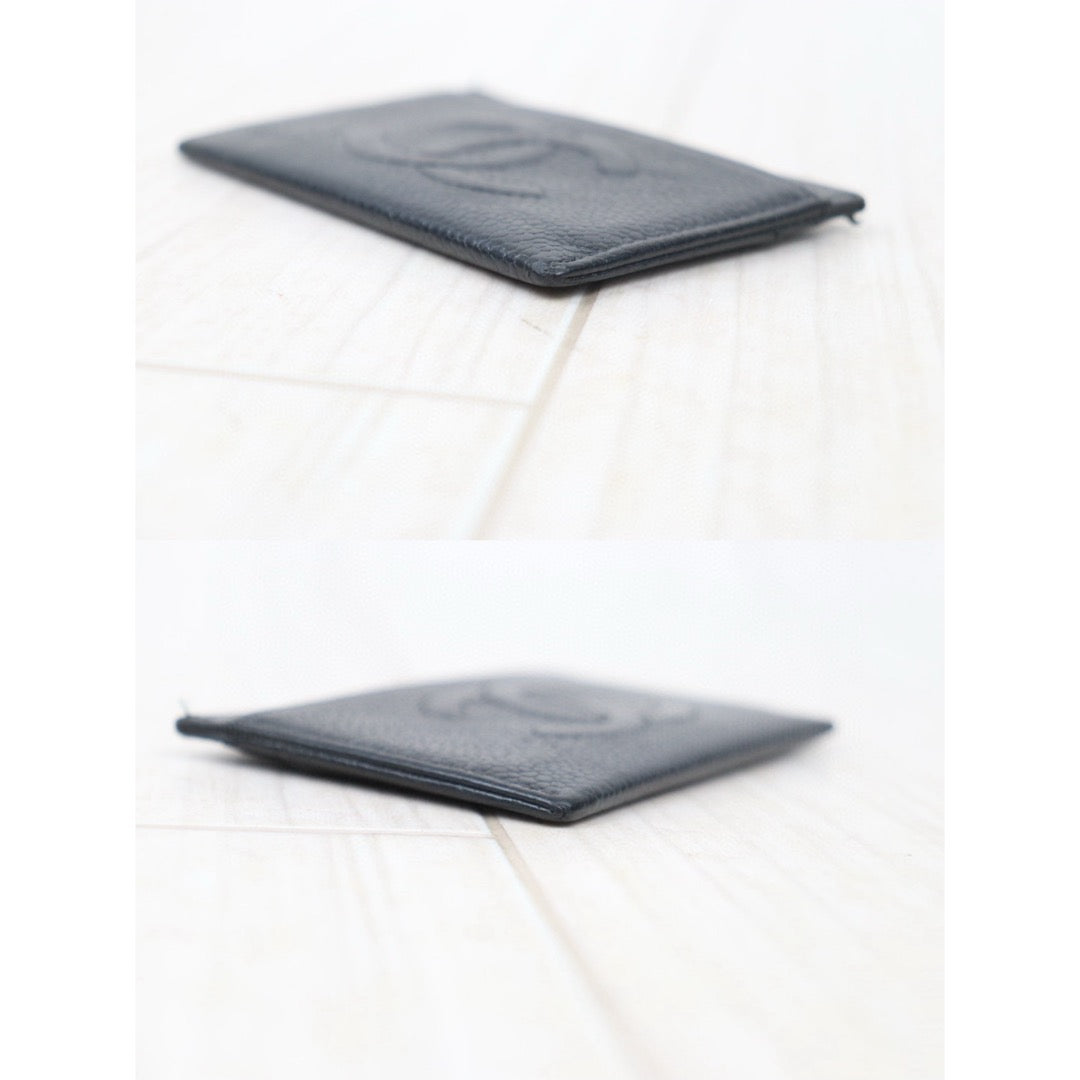 Very Good ( Rank A)｜CHANEL Caviar Skin  Card Holder Black Made In 1997-1999Year｜VT25030123