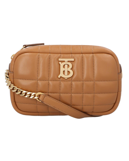 Burberry TB Bag Quilted Leather Crossbody Women Brown | Brown Messenger Bags ONE SIZE brown | brown