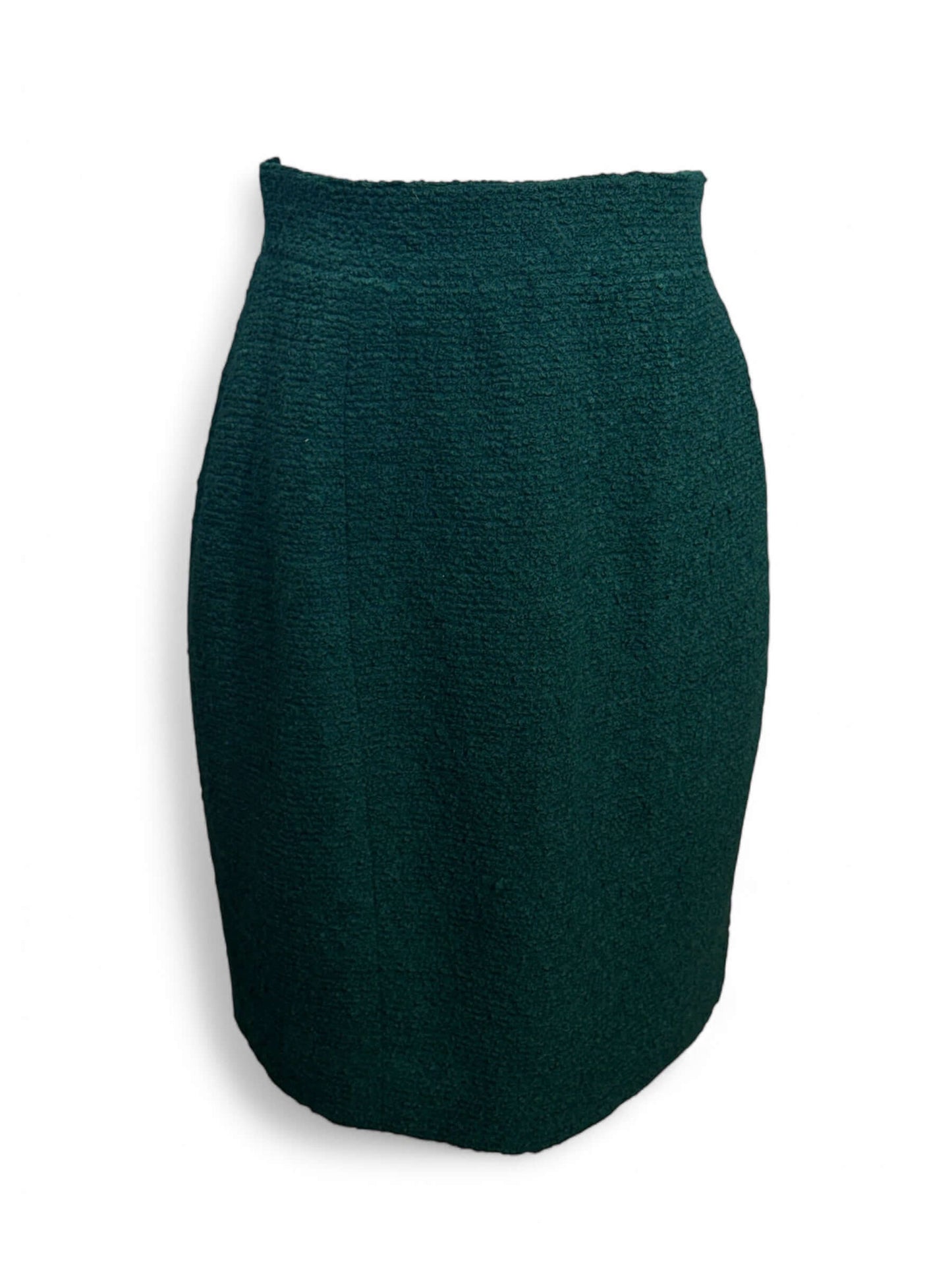 Chanel - Jupe en tweed vert