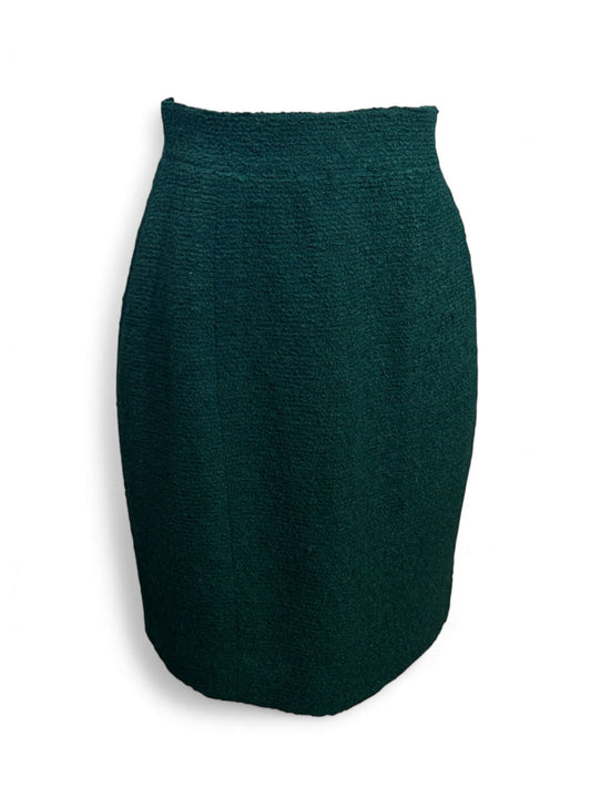 Chanel - Jupe en tweed vert