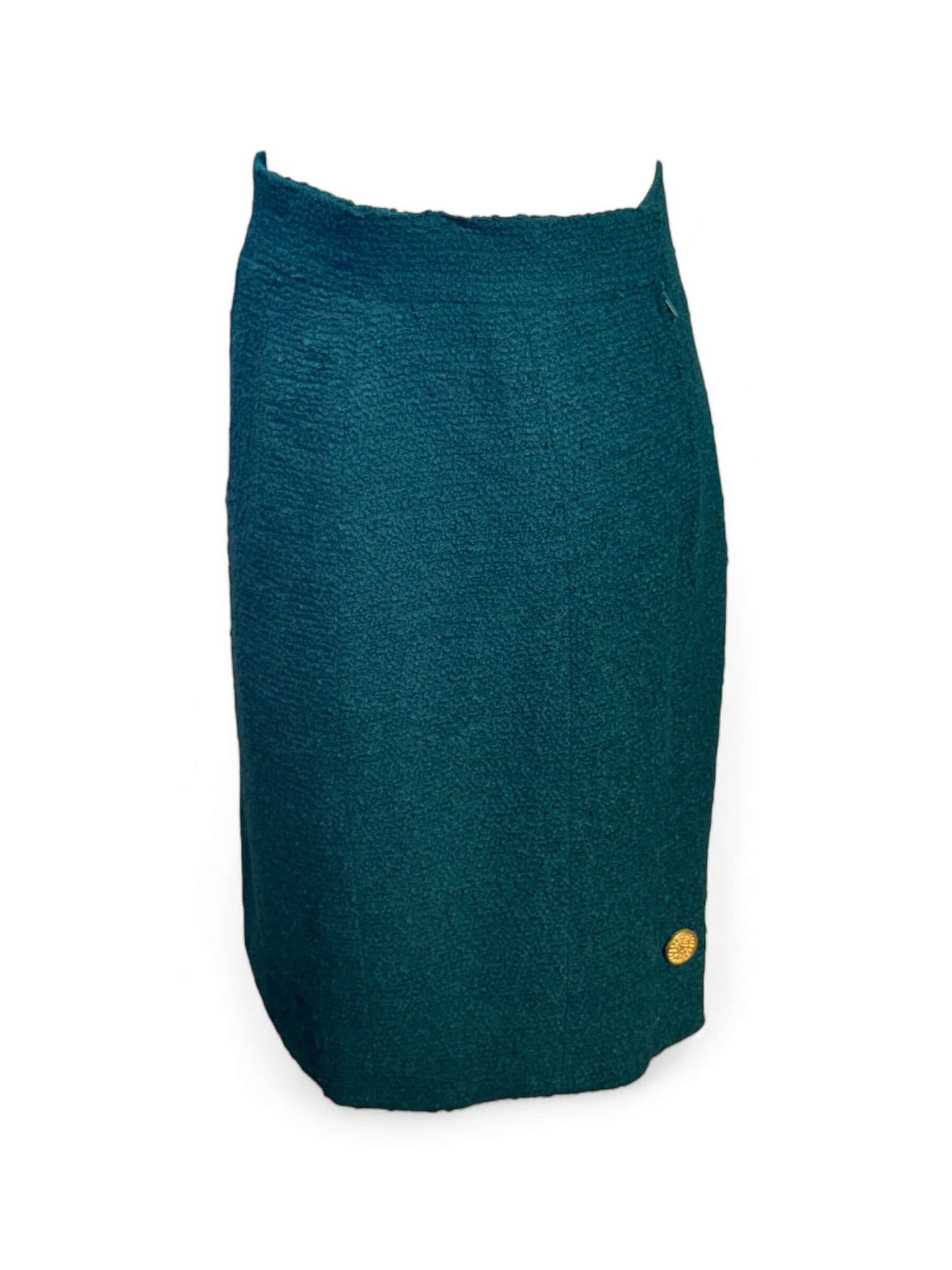 Chanel - Jupe en tweed vert