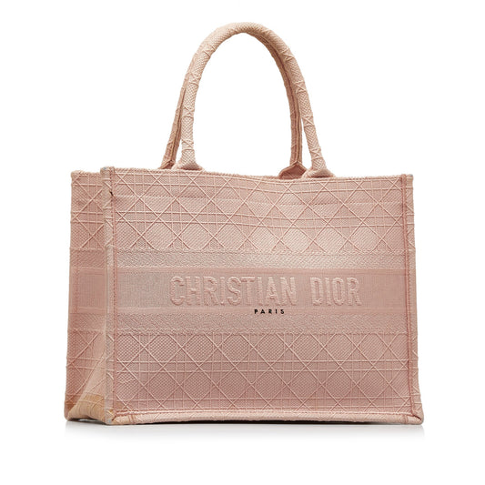 DIOR Medium Cannage Embroidered Book Tote Tote Bag