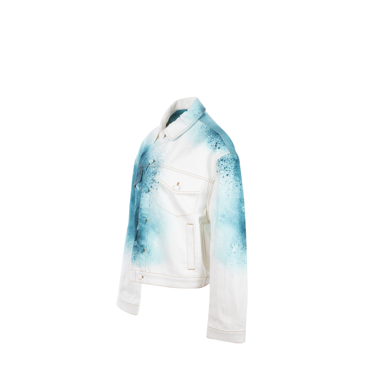Louis Vuitton Size 48 LV Spray Denim Jacket Cotton Multicolour