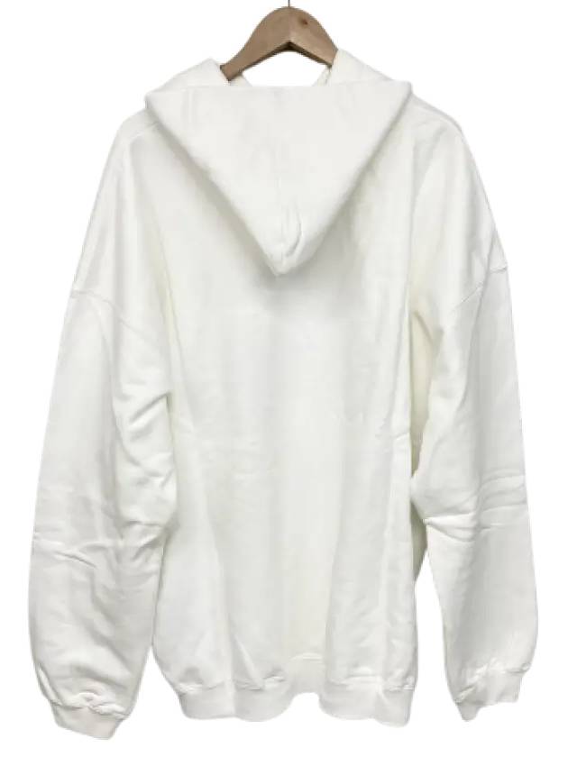 Luxury Balenciaga  Logo Print Over Fit Hoodie White