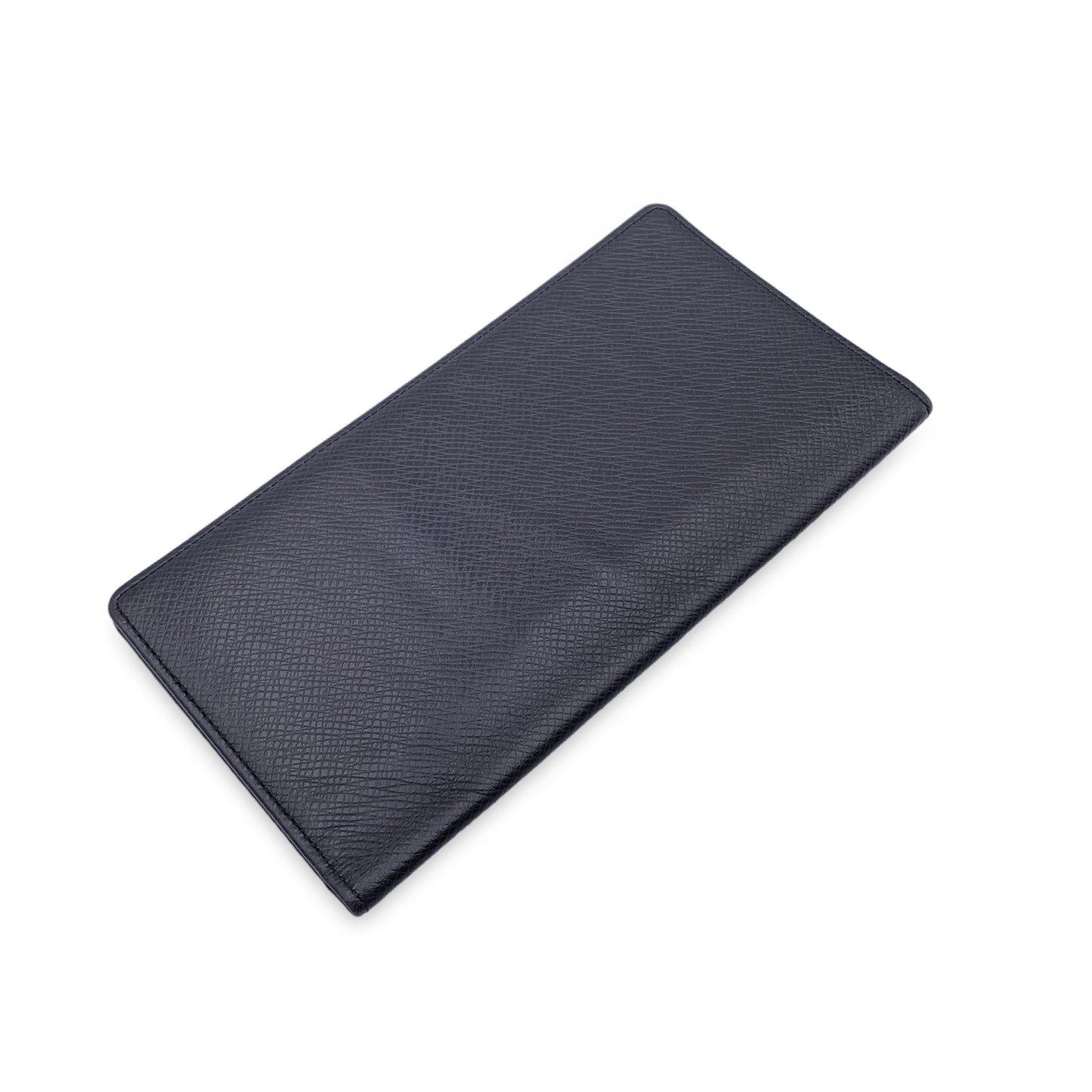 LOUIS VUITTON Vintage Black Taiga Porte Chequier Checkbook Wallet