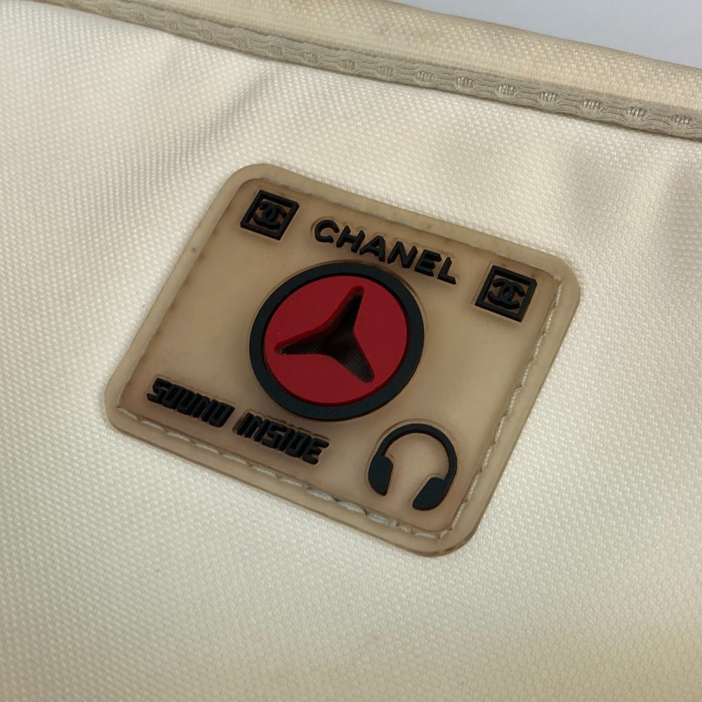 CHANEL Shoulder Bag Nylon white Sports Camellia CC COCO Mark Women Used