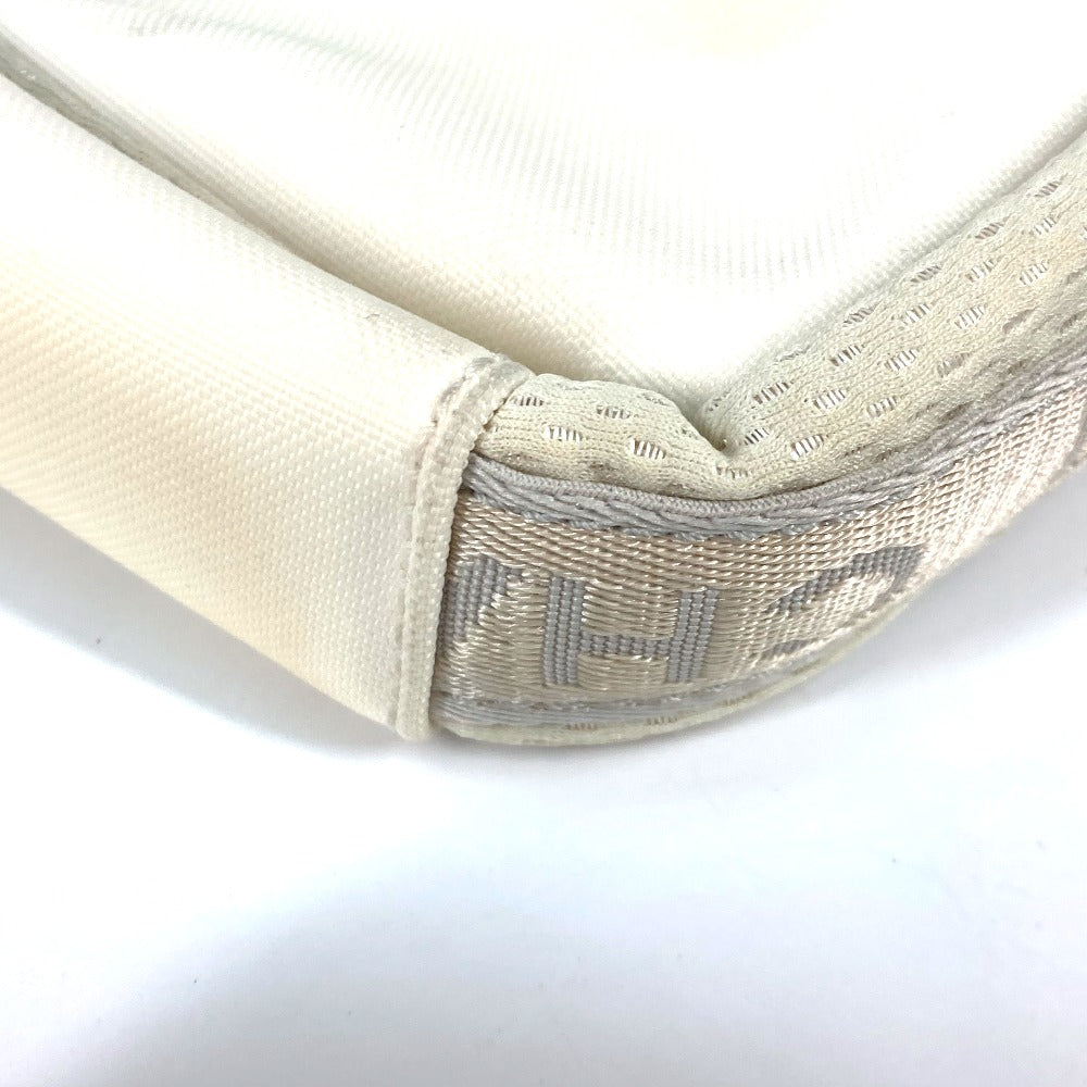 CHANEL Shoulder Bag Nylon white Sports Camellia CC COCO Mark Women Used