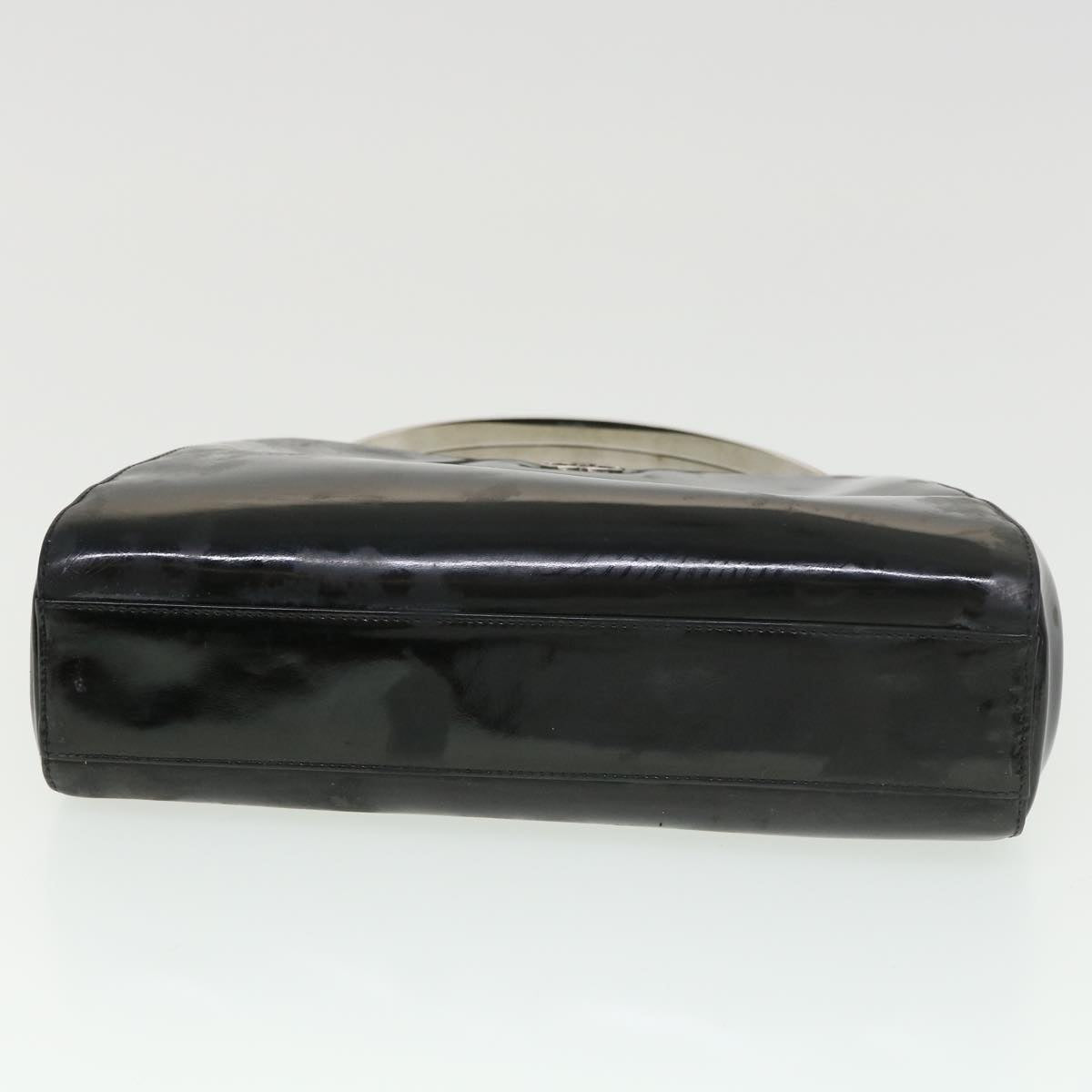 Top Quality Chanel Hand Bag Enamel Black CC Auth 39199