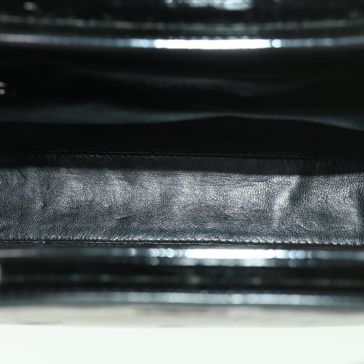 Top Quality Chanel Hand Bag Enamel Black CC Auth 39199